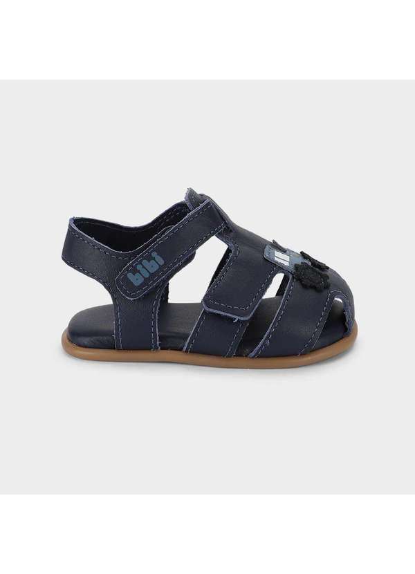 Calçados Bibi - Sandália Infantil Bibi Afeto 2.0 Azul Marinho de Tratorzinho Azul