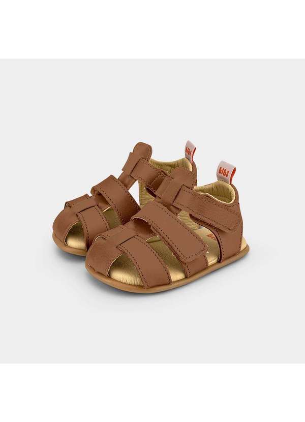 Calçados Bibi - Sandália Infantil Bibi Afeto 2.0 Marrom de Couro 1204034 Marrom 2