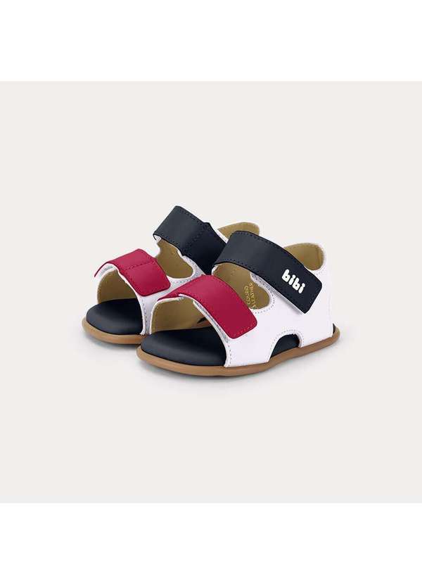 Calçados Bibi - Sandália Infatil Bibi Afeto 3.0 Branca com Azul Branco 2