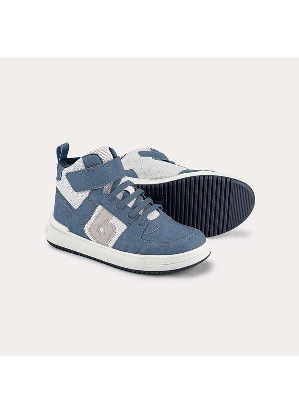 Calçados Bibi - Abotinado Infantil Bibi B College Azul com Branco Azul 4