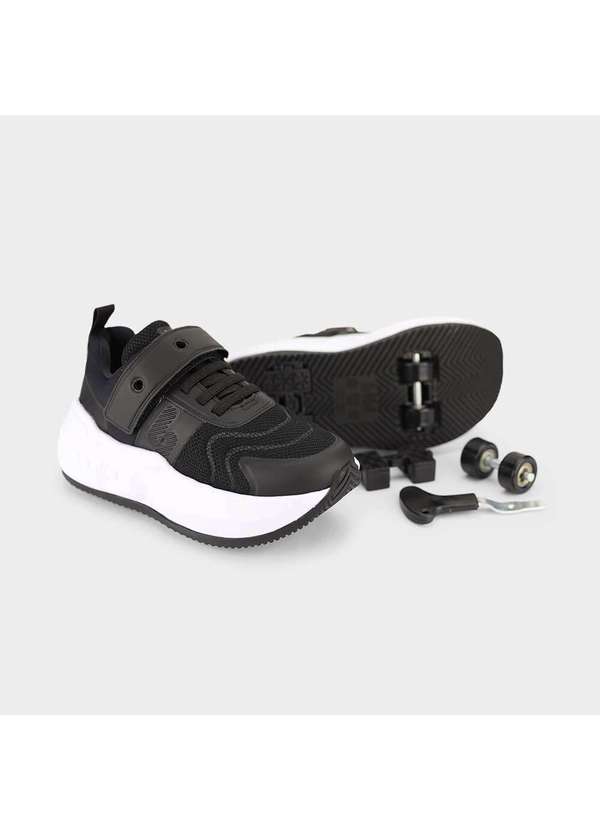 Calçados Bibi - Tênis Infantil Bibi com Rodinhas Skatenis Preto Preto 4