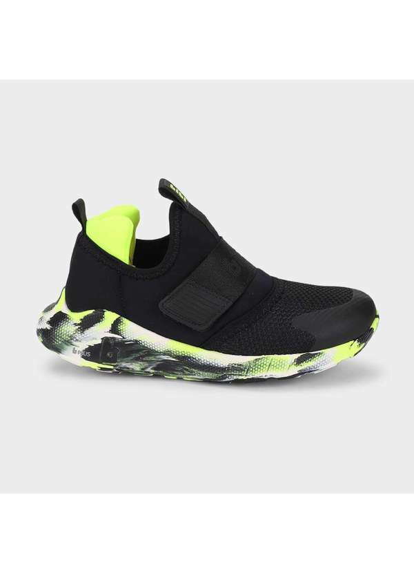 Calçados Bibi - Tênis Infantil Bibi Evolution Ii Preto com Amarelo Preto
