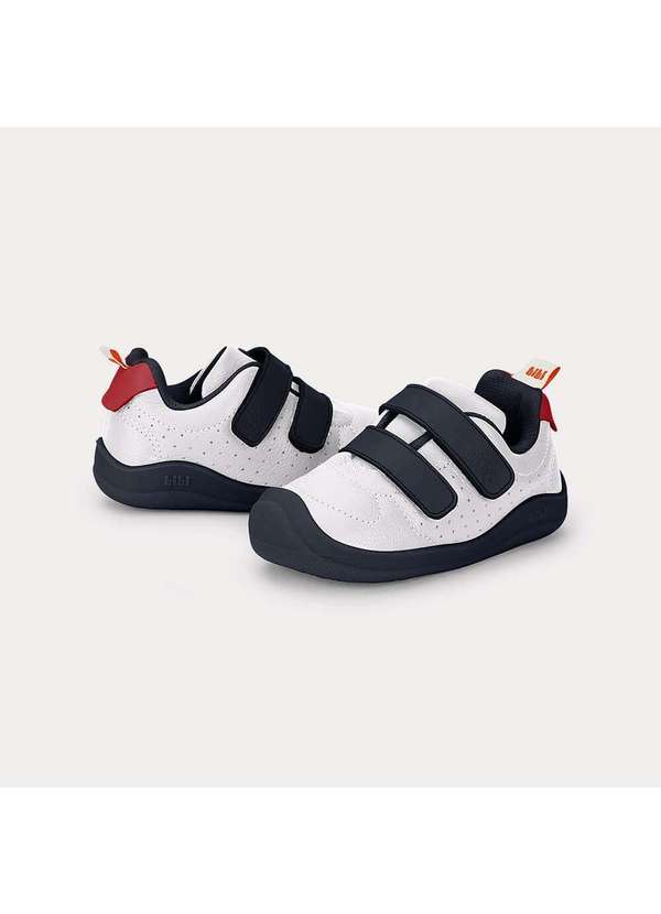 Calçados Bibi - Tênis Infantil Bibi Fisioflex 5.0 Branco com Azul Marinho Azul 3