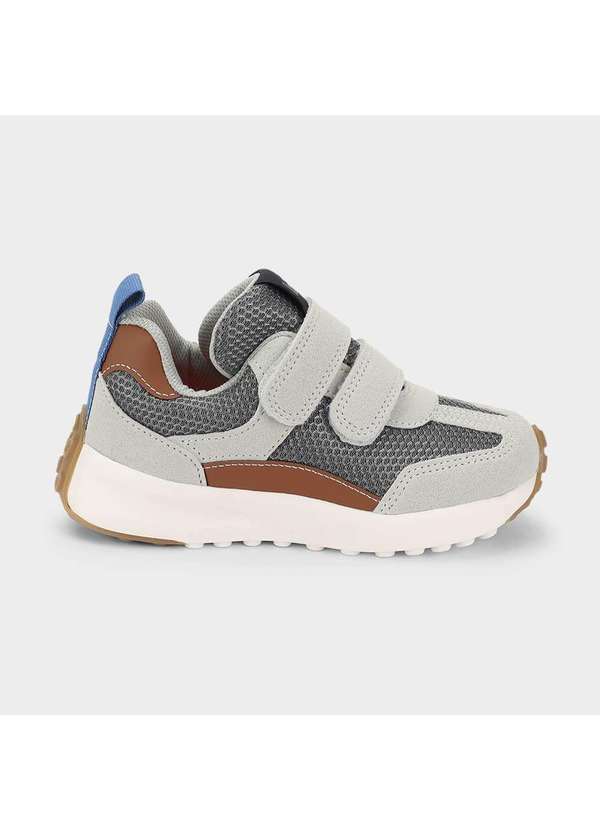 Calçados Bibi - Tênis Infantil Bibi Jogging Cinza Cinza