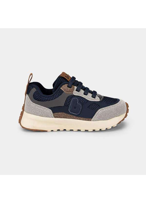 Calçados Bibi - Tênis Infantil Bibi Jogging Kids Azul Marinho e Grafite Azul