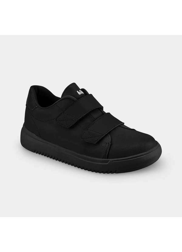 Calçados Bibi - Tênis Infantil Casual Bibi New Way Preto com Tiras Preto