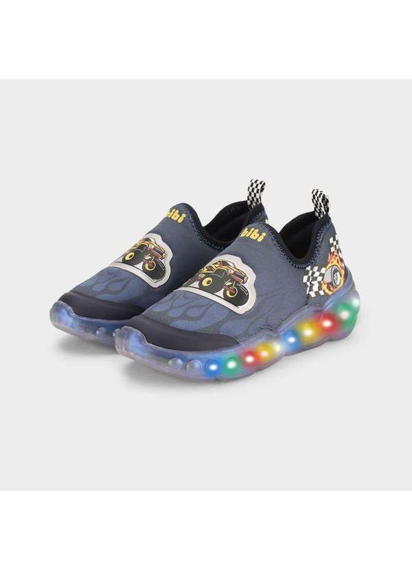 Calçados Bibi - Tênis Infantil de Luz Bibi Roller Celebration Azul de Carro Azul 2
