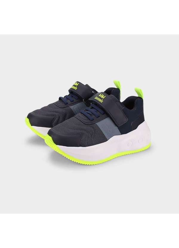 Calçados Bibi - Tênis Infantil de Rodinhas Bibi Skatenis Marinho e Amarelo Azul 2