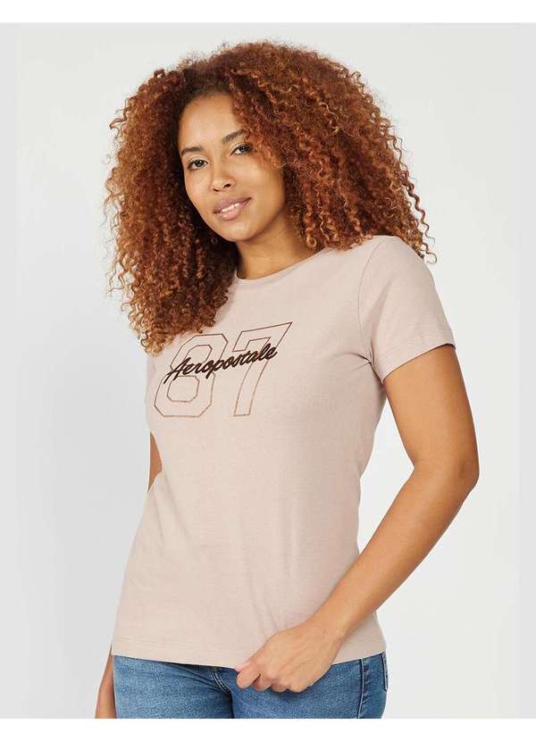 Aeropostale - Camiseta Manga Curta Feminina Silkada Aéropostale - Rose