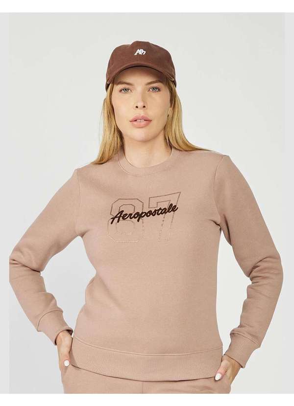 Aeropostale - Blusa Moletom Feminina Careca Aéropostale - Rose