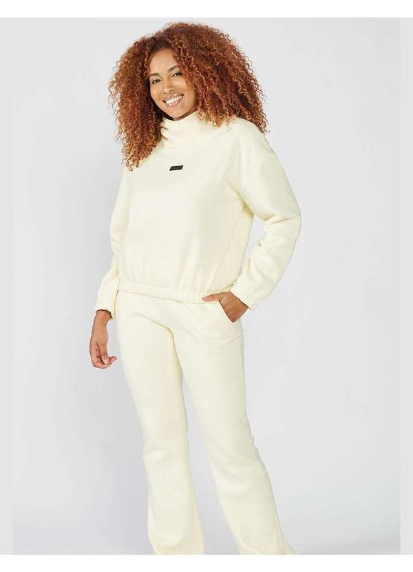 Aeropostale - Blusa Moletom Feminina Fechada Aéropostale - Amarelo 3