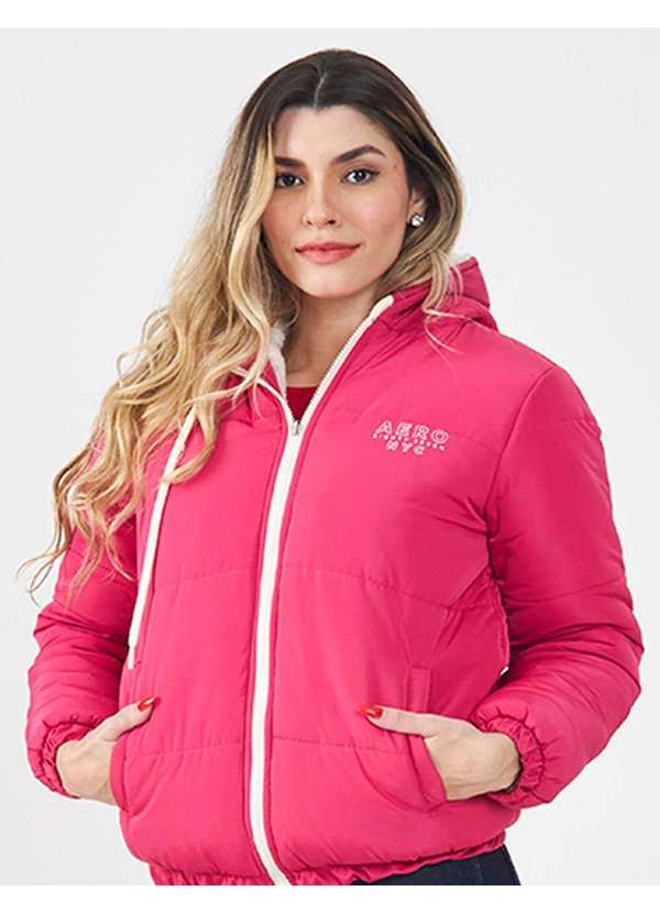 Aeropostale - Jaqueta Feminino Aeropostale Dupla Face - Rosa