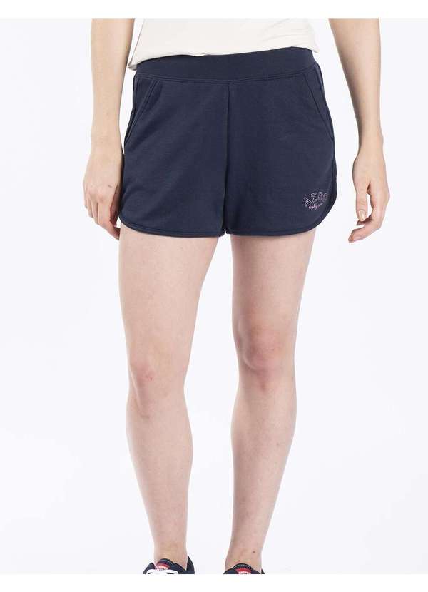 Aeropostale - Shorts Aéropostale Feminino - Azul Marinho