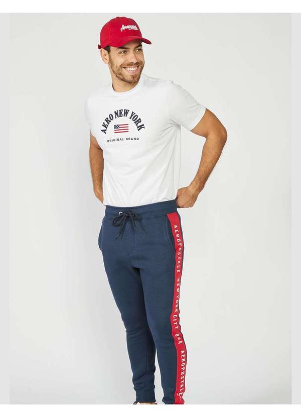 Aeropostale - Calça Moletom Masculina Aéropostale - Azul Marinho