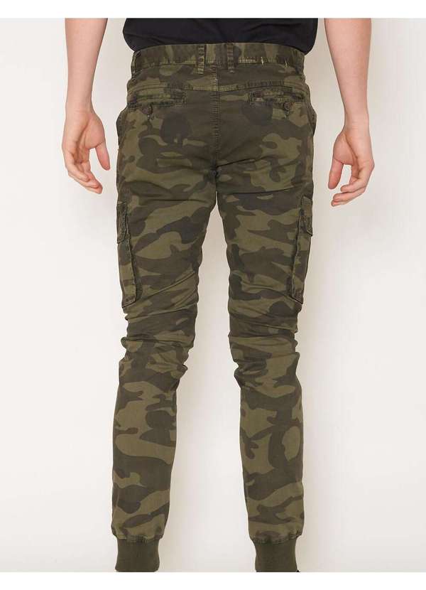 Aeropostale - Calça Sarja Masculina Cargo Camuflada Aéropostale - Camuflado Verde 2