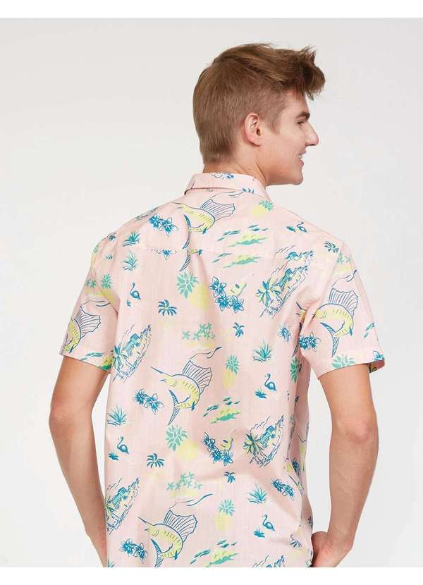 Aeropostale - Camisa Manga Curta Aéropostale Masculino - Rosa Claro 2