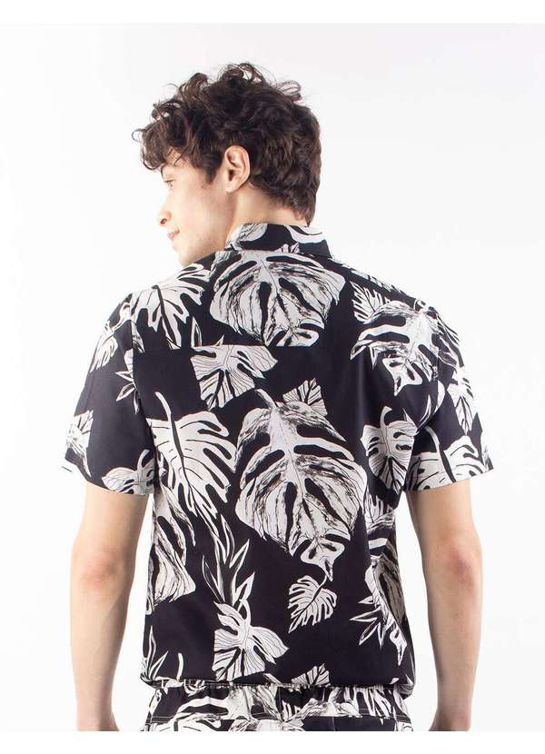 Aeropostale - Camisa Manga Curta Aéropostale Masculino - Preto/Cru 2