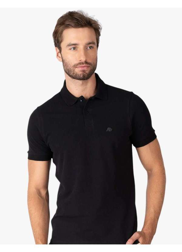 Aeropostale - Camisa Polo Masculina Manga Curta Aéropostale - Preto