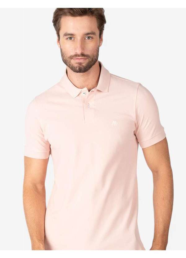 Aeropostale - Camisa Polo Masculina Manga Curta Aéropostale - Rosa Claro