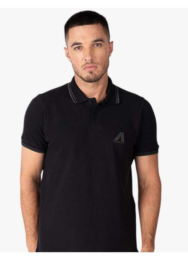 Aeropostale - Camisa Polo Masculina Manga Curta Aéropostale - Preto
