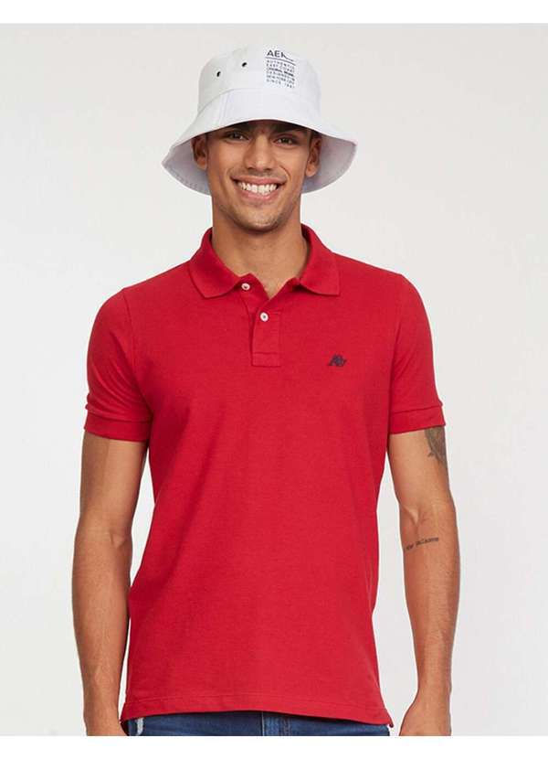 Aeropostale - Polo Manga Curta Masculina - Aeropostale - Vermelho
