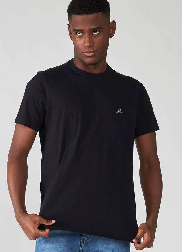 Aeropostale - Camiseta Manga Curta Masculina A87 Aéropostale - Preto