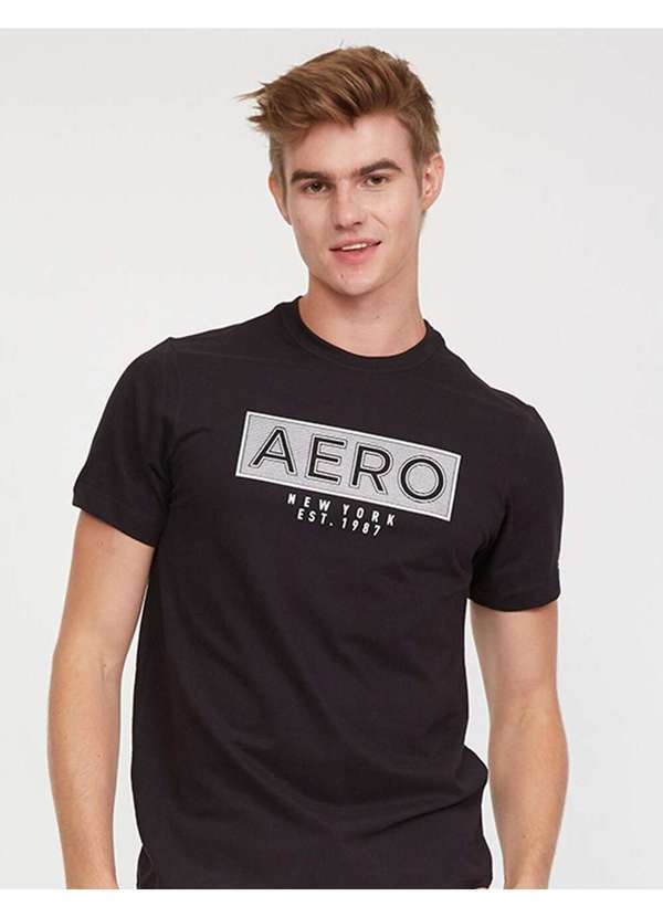 Aeropostale - Camiseta Manga Curta Masculino Aeropostale - Preto