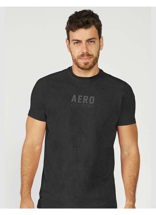 Aeropostale - Camiseta Manga Curta Masculino Aéropostale - Preto