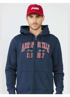 Casaco Moletom Azul Marinho Casaco Moletom Aberto Masculino Blusa