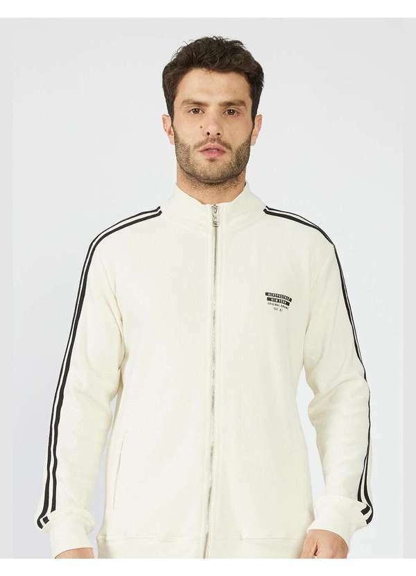 Aeropostale - Blusa Moletom Masculino Aberto Platinum Aéropostale - Creme