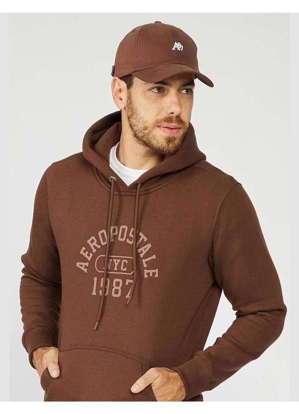 Blusa Moletom Masculino Fechado Aéropostale Marrom Aeropostale