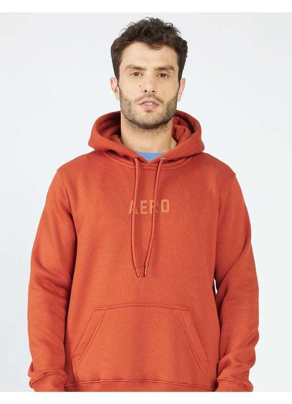 Aeropostale - Blusa Moletom Masculino Fechado Aéropostale - Terracota