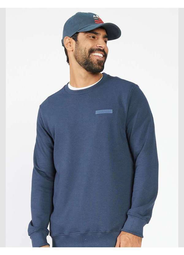 Aeropostale - Blusa Moletom Masculino Fechado Careca Aéropostale - Azul Marinho