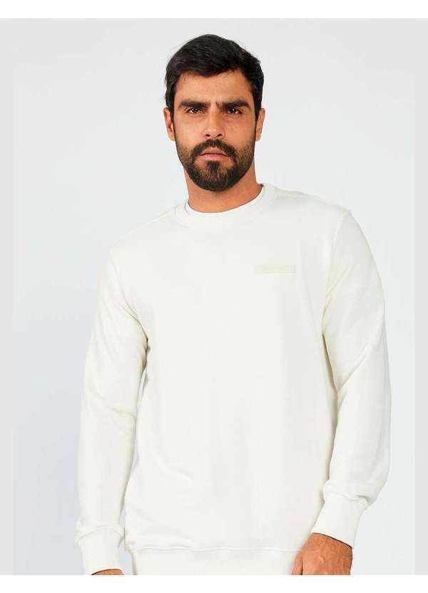 Aeropostale - Blusa Moletom Masculino Fechado Careca Aéropostale - Creme