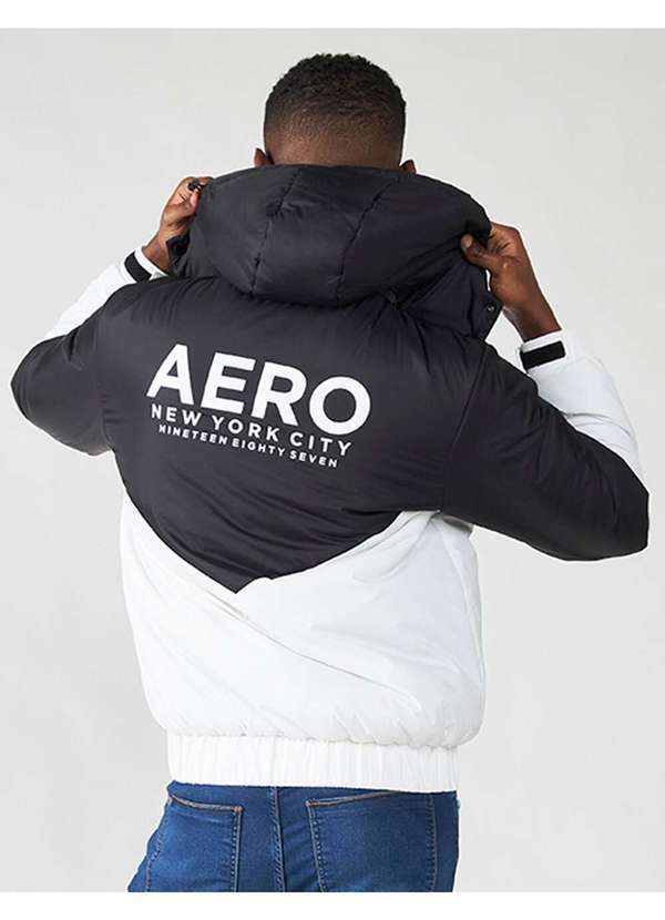Aeropostale - Jaqueta Masculina Aéropostale - Preto/Branco 2