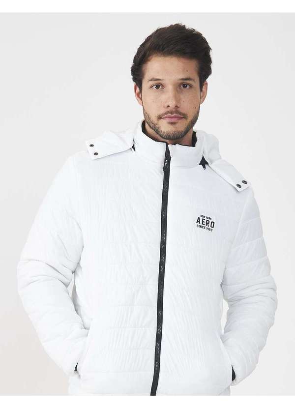 Aeropostale - Jaqueta Masculina Aéropostale - Branco