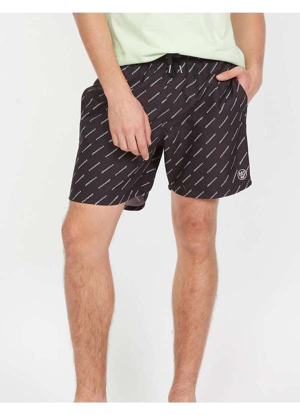 Aeropostale - Shorts Água Aéropostale Masculino - Preto