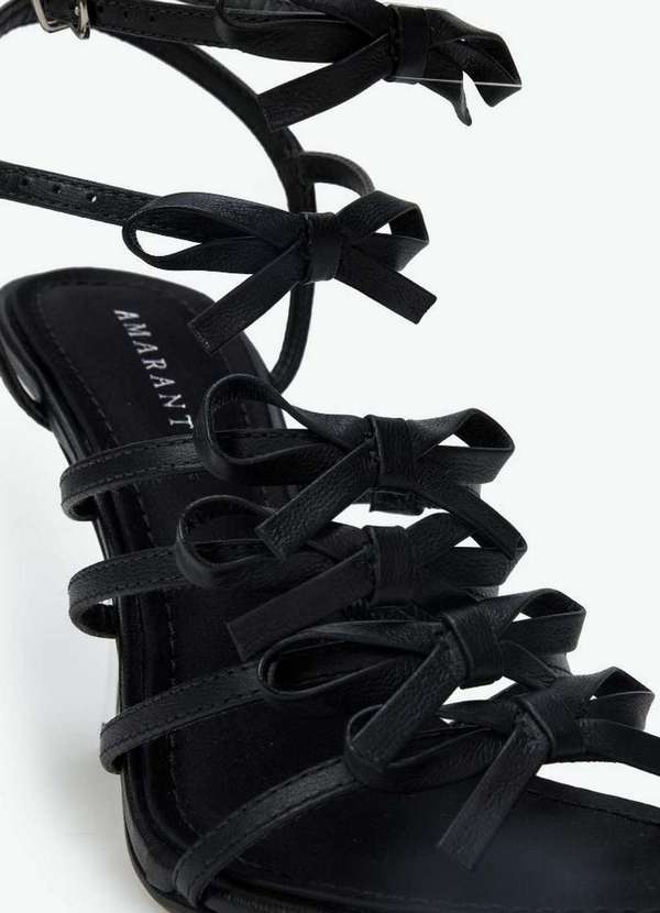 Amarante do Brasil - Sandália Salto Alto Multi Laços Preto 3