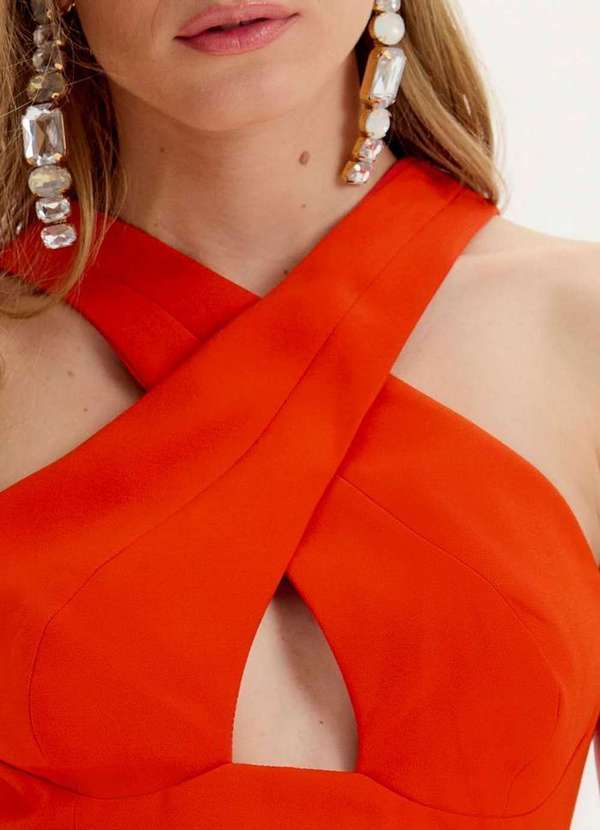 Amarante do Brasil - Blusa Curta Decote Cruzado Amarante Laranja 2