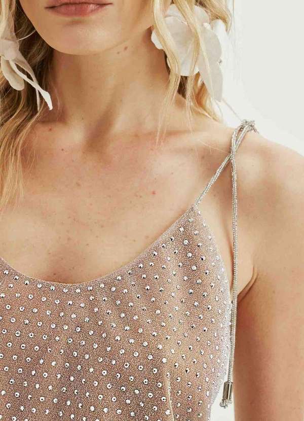 Amarante do Brasil - Blusa Shine de Alça Bege 2