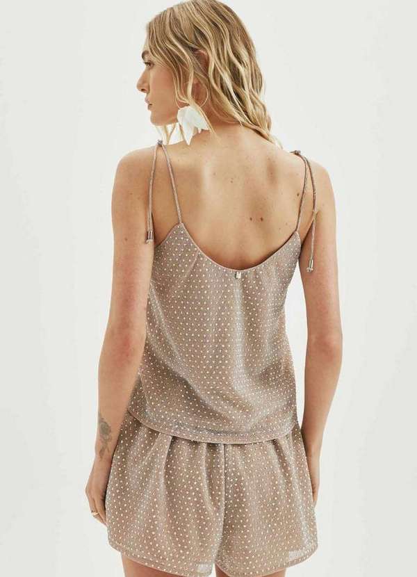 Amarante do Brasil - Blusa Shine de Alça Bege 3