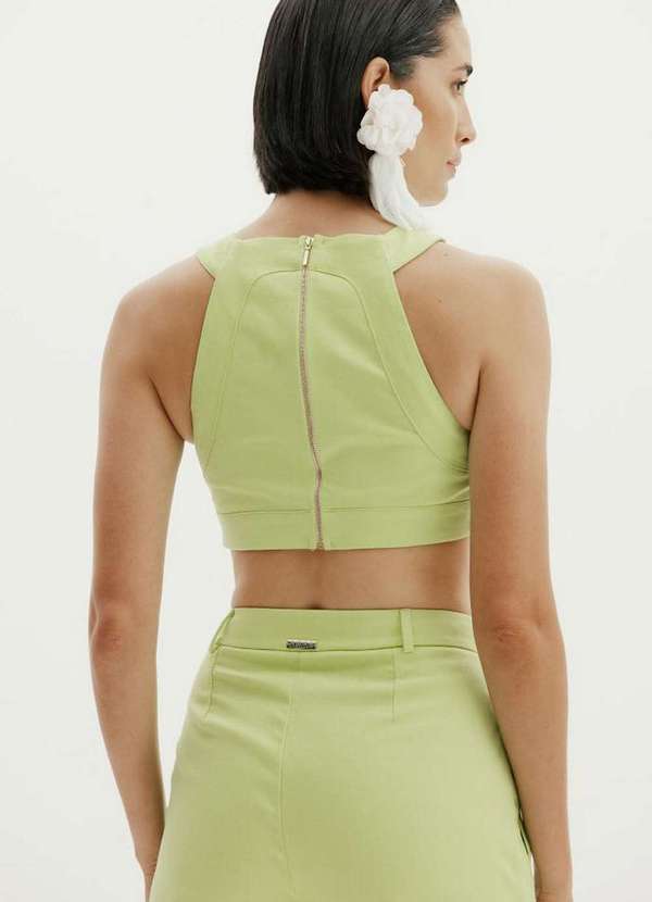 Amarante do Brasil - Top Raglam Cropped Verde