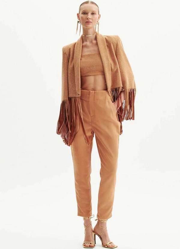 Amarante do Brasil - Calça Carrot Cintura Alta Marrom