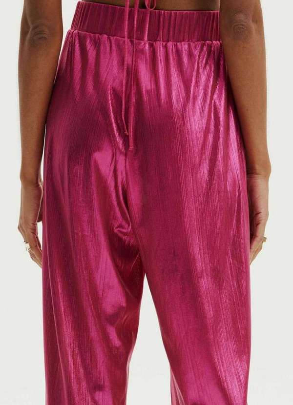 Amarante do Brasil - Calça Wide Leg Cintura Alta Rosa Rosa 2