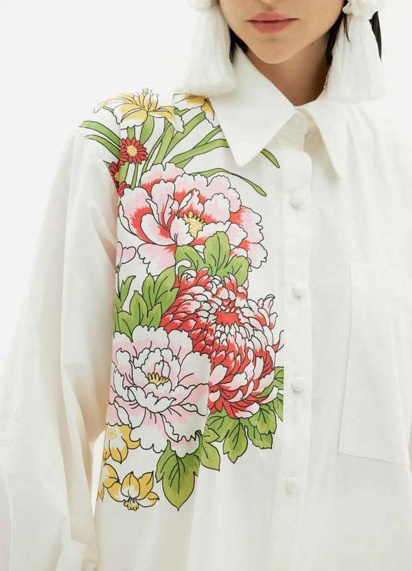 Amarante do Brasil - Camisa Alongada Branco 2