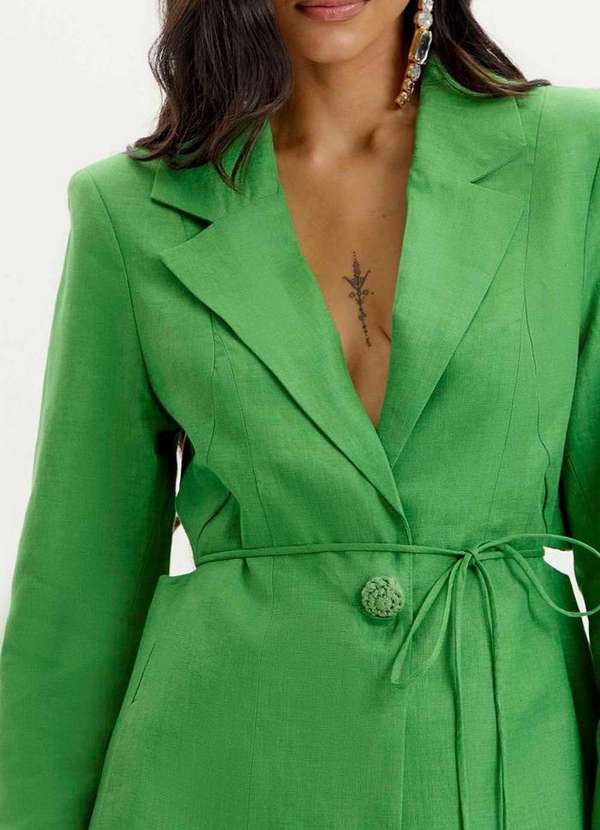 Amarante do Brasil - Blazer Alongado com Cut Out Verde 2