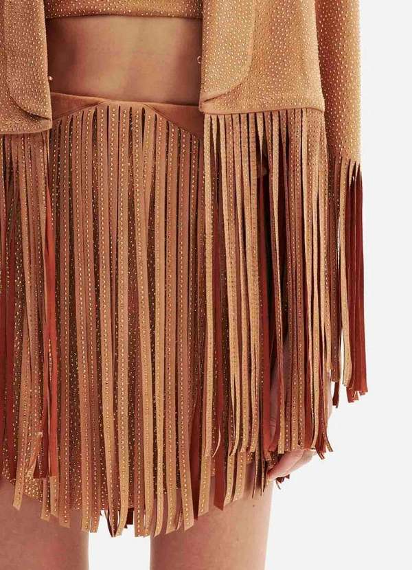 Amarante do Brasil - Blazer com Franjas Shine Preto 3