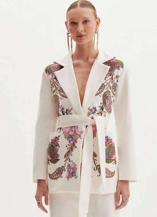 Amarante do Brasil - Blazer Kimono Alongado Branco