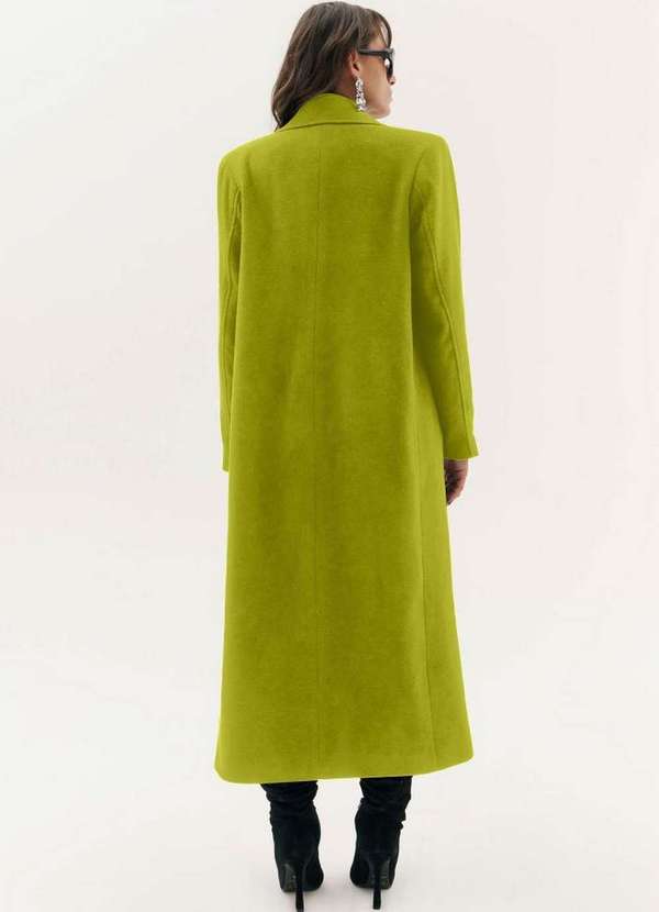 Amarante do Brasil - Trench Coat Super Midi com Botões Verde 3