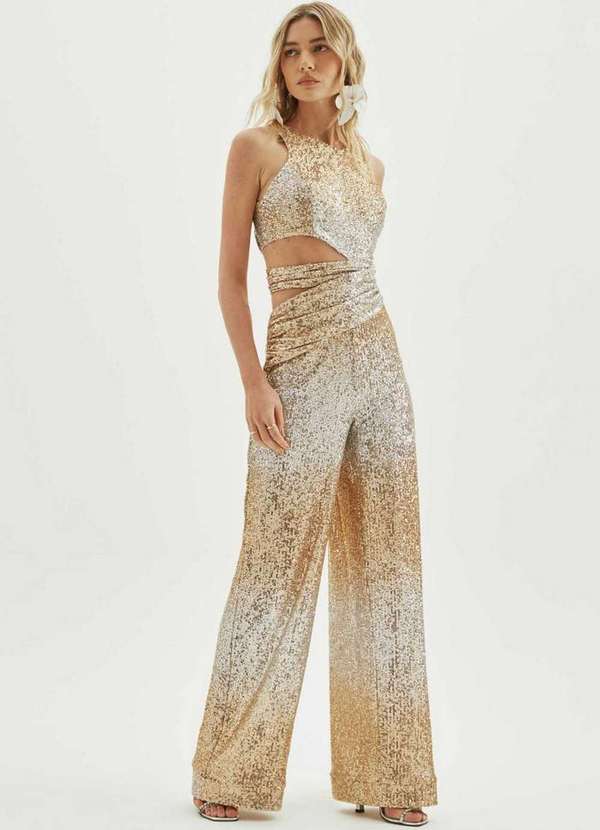 Amarante do Brasil - Macacão Longo com Cut Out Amarelo